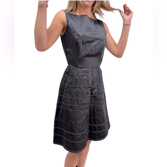 Prada Size O Black Silk Fitted Aline Cocktail Dress - Picture 1 of 10